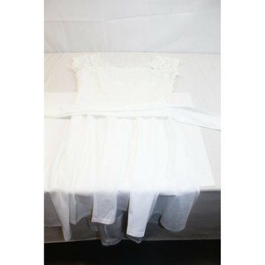 Bodycon Dress Off Shoulder Midi White XL